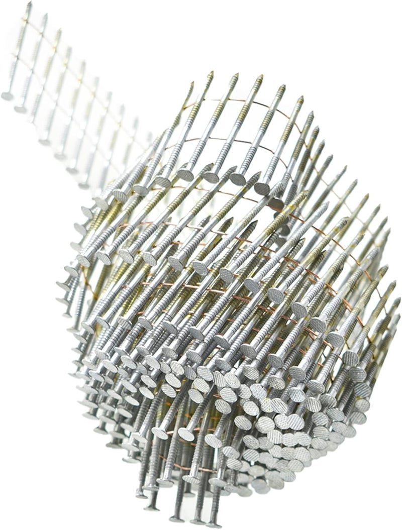marddpair 15 Degree Coil Siding Nails 1-1/2-Inch x .092-Inch Collated Wire Coil Nails Full Roundhead Hot-dipped Galvanized 3600 Count - Image 5